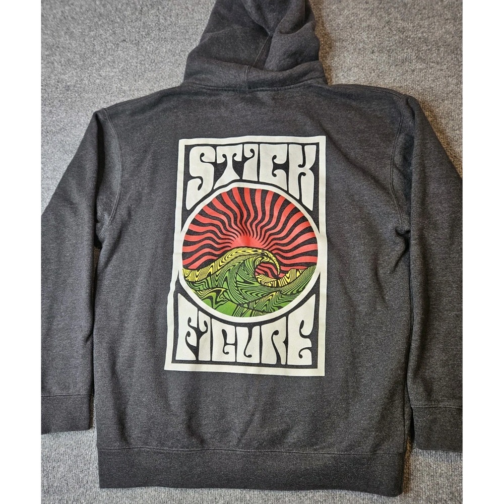 Stick Figure Band Zip Up Hoodie Size Large Gray Reggae Music